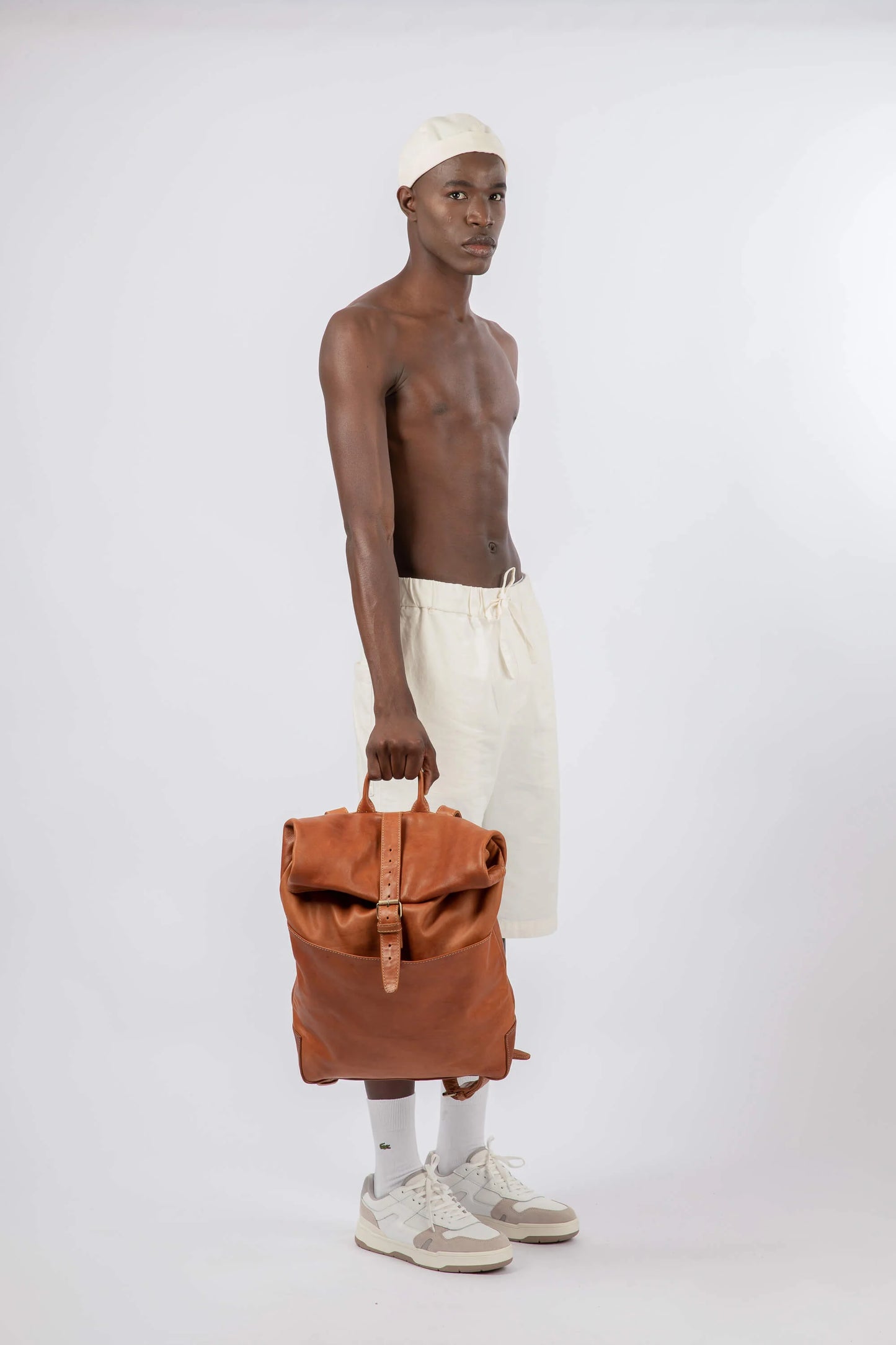 Soft Leather Rolltop Backpack 16" (BennyBee Series)